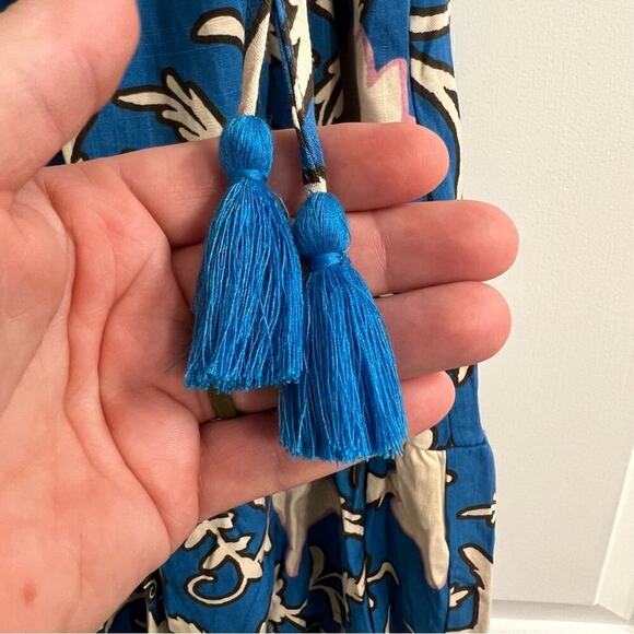 Knox Rose Blue Floral Print Short Sleeve Wrap Dress- Size XS - Picture 5 of 13